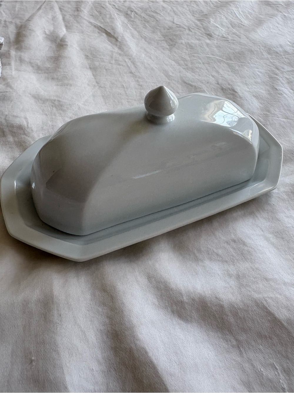 Savoir Vivre Celina 1/4 Lb wide Covered Butter dish with Knob Lid